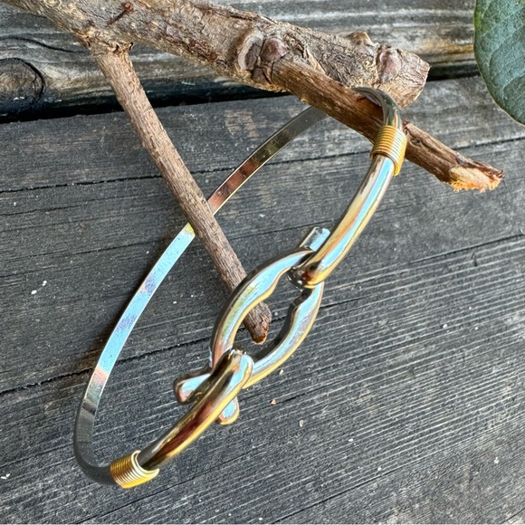 Ichthus ✝️🐟 Jesus Fish Silver Tone Thin Bangle Bracelet Minimalist Christian - Picture 11 of 11